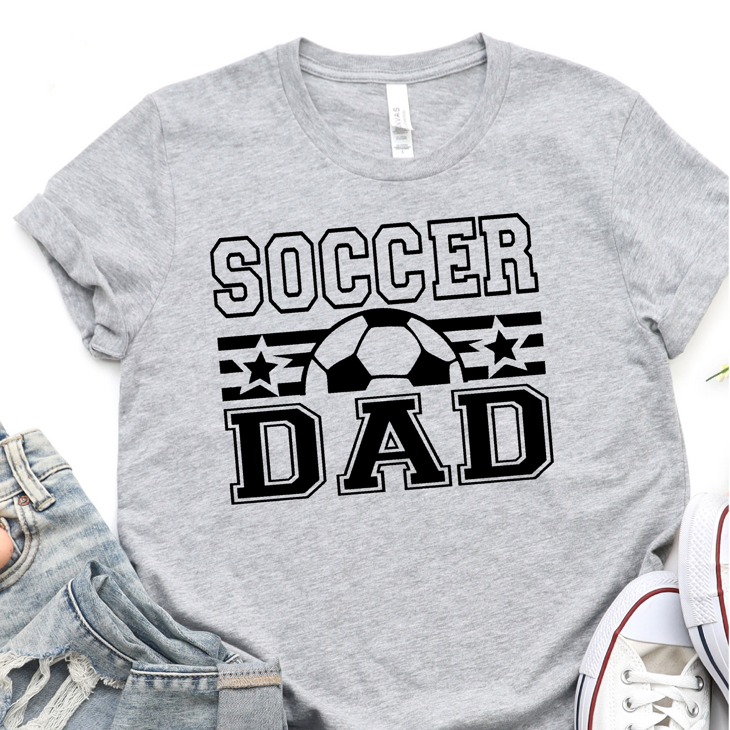 Soccer Dad - Black Print - Soccer T-shirt Tshirt