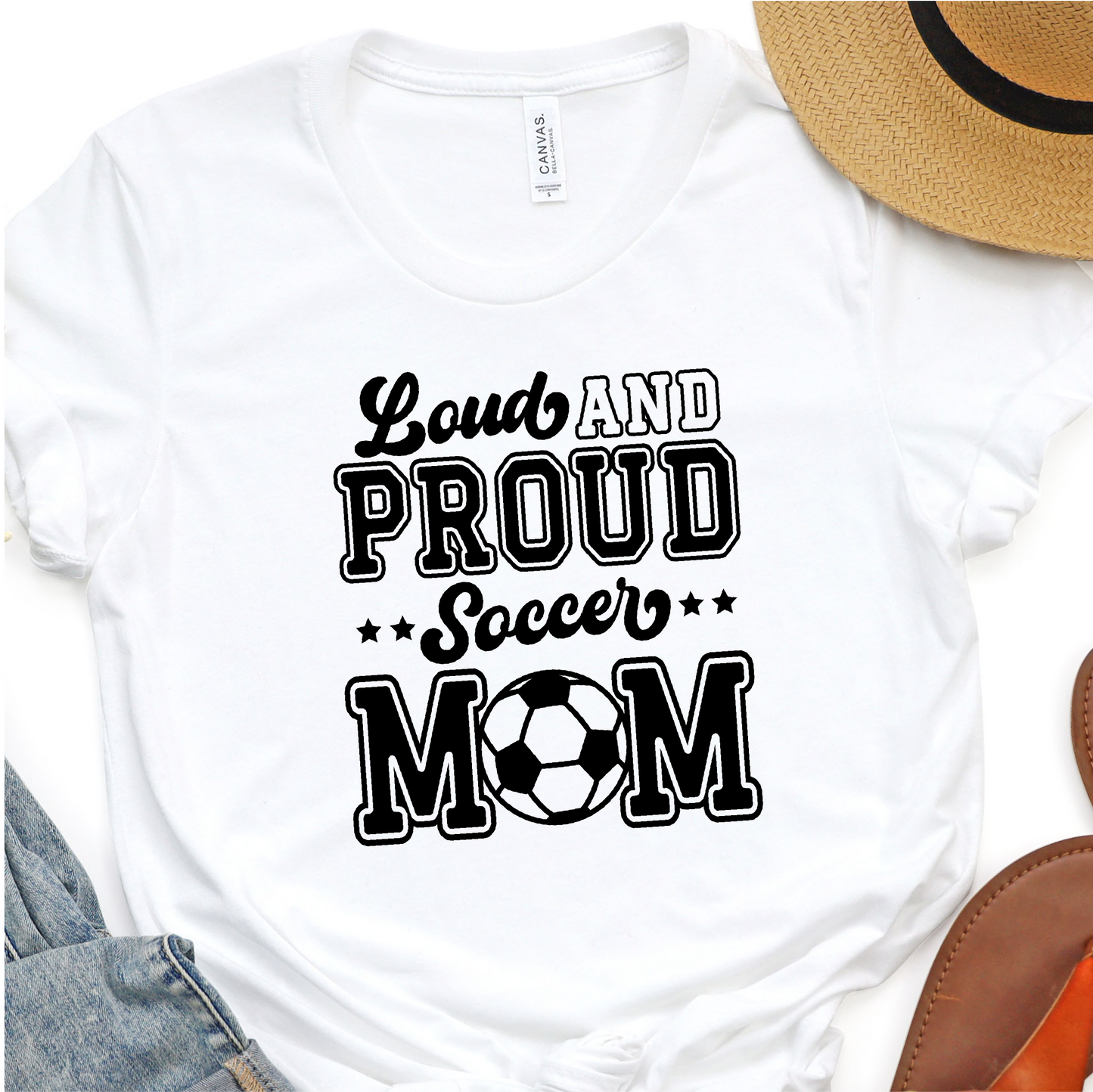 Loud- Proid - Soccer Mom - Black Print - Soccer T-shirt Tshirt