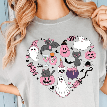 Pink Halloween Heart DTF Transfer - Nashville Design House