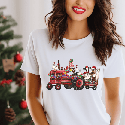 Christmas Tractor DTF Transfer - Nashville Design House