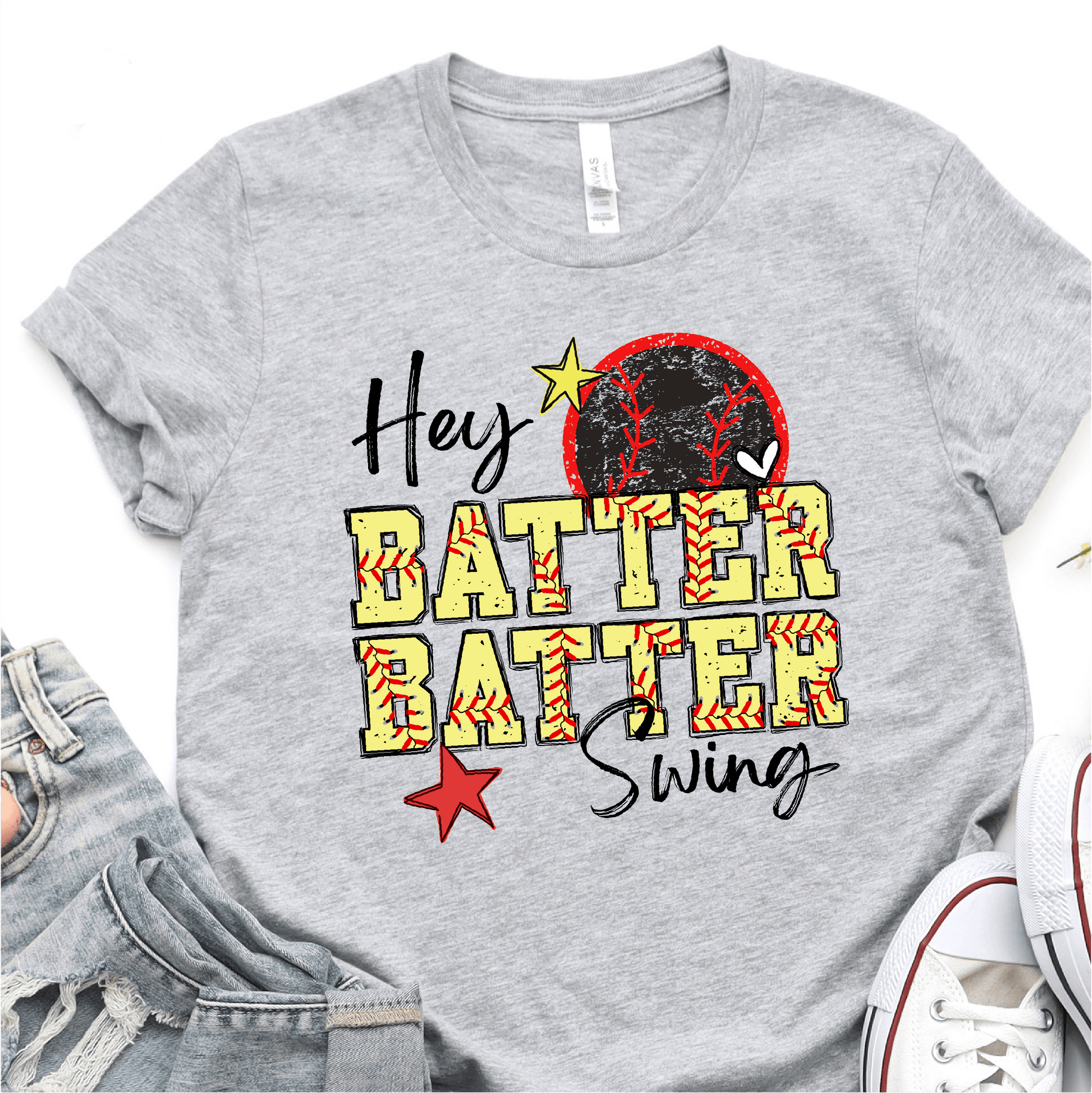 Hey Batter Batter, Swing - Softball DTF Transfer - Nashville Design House