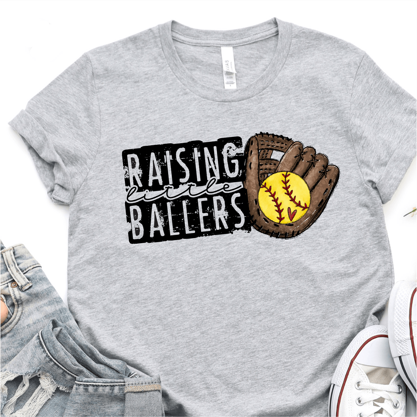 Raising Little Ballers - Softball DTF Transfer - Nashville Design House