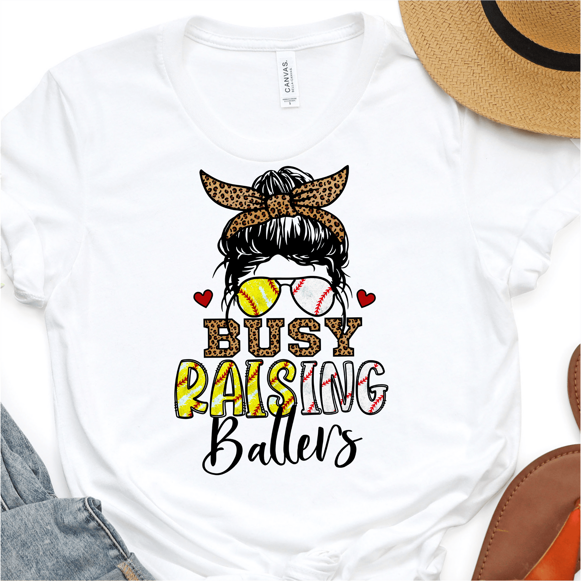 Busy Raising Ballers - Softball DTF Transfer - Nashville Design House