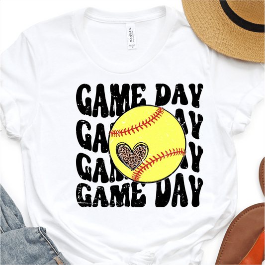 Leopard Softball Game Day - Softball DTF Transfer - Nashville Design House