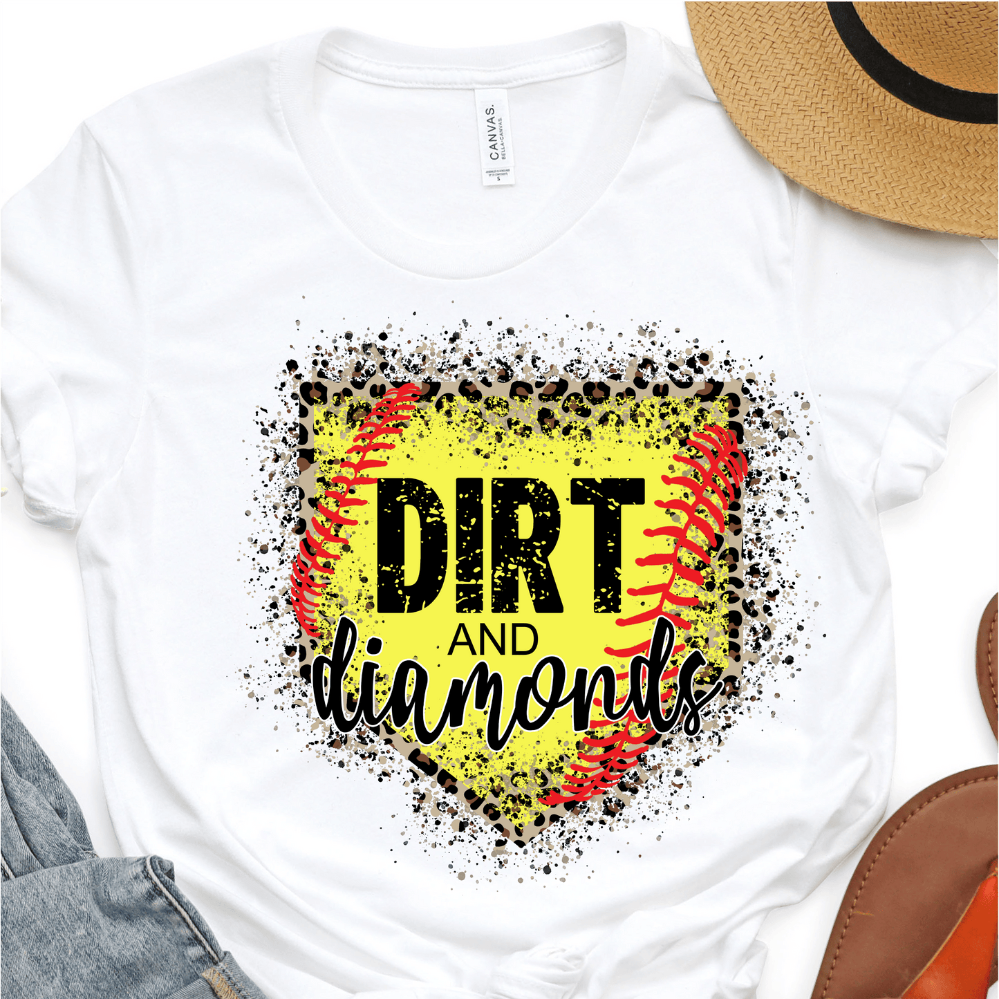 Dirt And Diamonds - Softball DTF Transfer - Nashville Design House