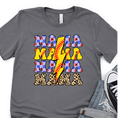 Retro Softball Mama - Softball DTF Transfer - Nashville Design House