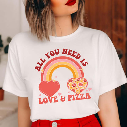 All You Need Is Love And Pizza DTF Transfer Print, T-Shirt Transfer - Nashville Design House