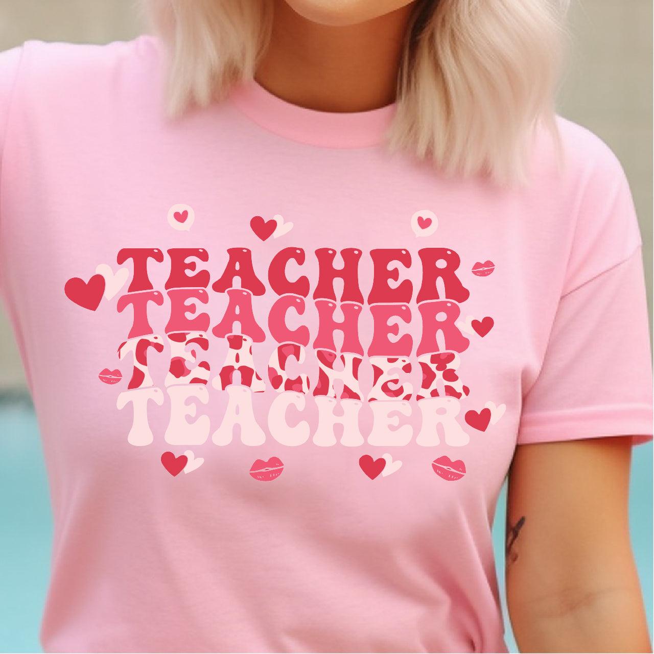 Teacher Valentine DTF Transfer Print, T-Shirt Transfer - Nashville Design House