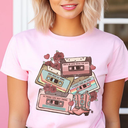 Valentine's Mix Tapes DTF Transfer Print, T-Shirt Transfer - Nashville Design House