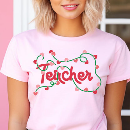 Valentine Teacher DTF Transfer Print, T-Shirt Transfer - Nashville Design House