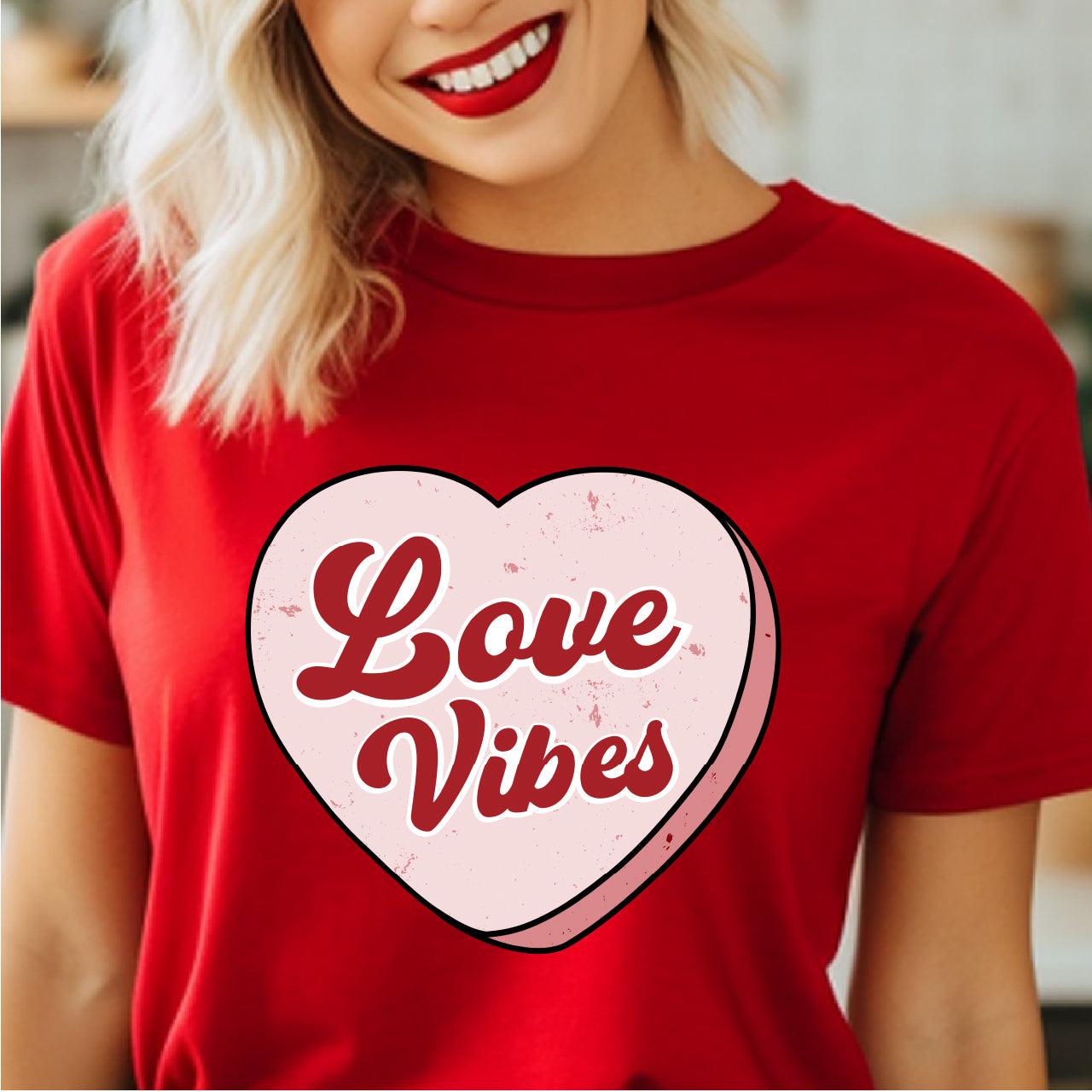 Love Vibes DTF Transfer Print, T-Shirt Transfer - Nashville Design House