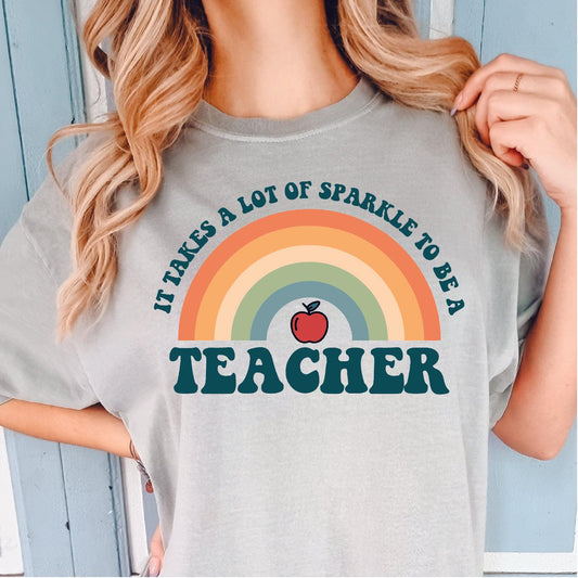 It Takes A Lot Of Sparkle To Be A Teacher DTF Transfer - Nashville Design House