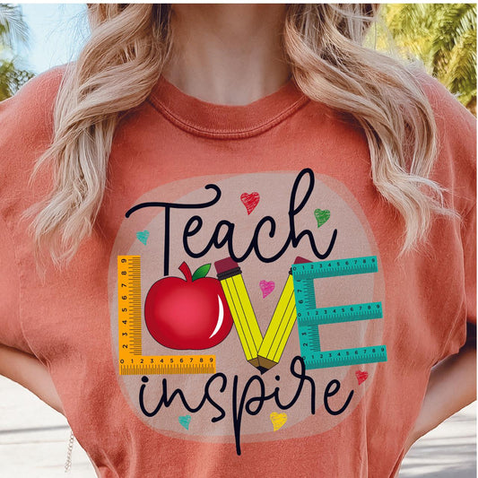 Teach Love Inspire DTF Transfer - Nashville Design House