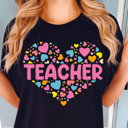 Teacher Heart DTF Transfer - Nashville Design House