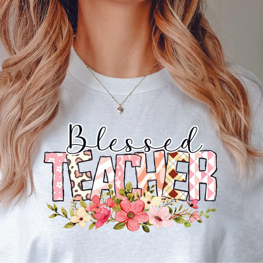 Blessed Teacher DTF Transfer - Nashville Design House