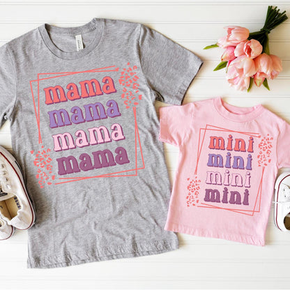 Leopard Mama + Mini DTF Valentine Transfer for T-shirts - Nashville Design House